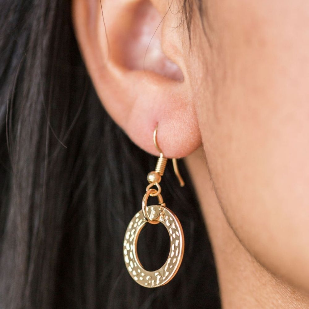 Paparazzi Treasure Tease brass earrings NEW